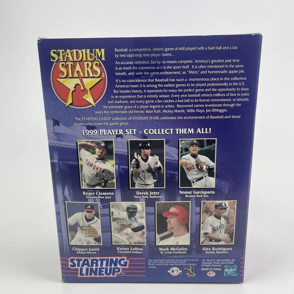 1999 Starting Lineup Stadium Stars Figure Roger Clemens Blue Jays Hasbro MLB